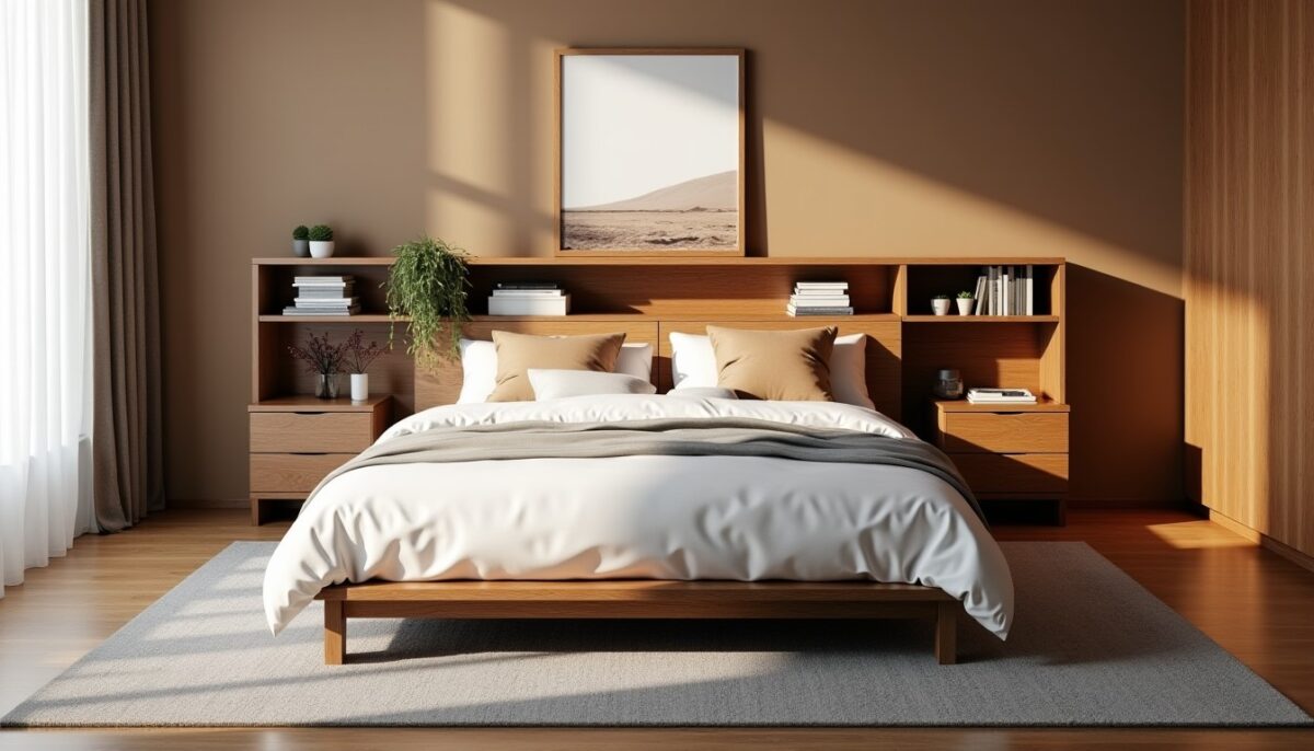 Tête de lit astucieuse avec rangements intégrés : maximisez l’espace dans votre chambre Tête de lit astucieuse avec rangements intégrés : maximisez l’espace dans votre chambre